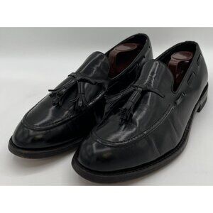 Vintage Florsheim Imperial Size 10 B Cordovan Tassel Black Leather Loafers 92170
